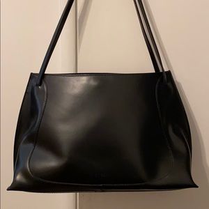 Furla Black leather shoulder purse